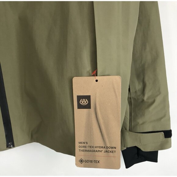 686 Jacket Men's Size Medium Goretex Gore-Tex Hydra Down Thermagraph Sage - Picture 4 of 16